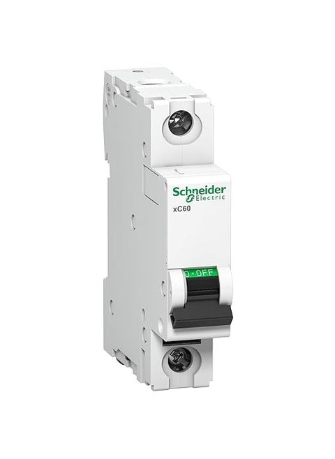 Schneider MCB 63A SP CCurve ACTI9 10kA Miniature Circuit Breaker C Curve Multicolour ACTI9 C CURVE A9N1P63C