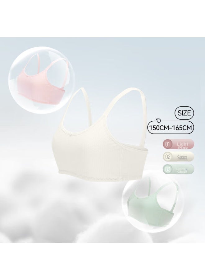Red Bean Hongdou Girls' Bra, First Stage Development Period, Camisole Underwear, Anti-nipple Show Bra, X3006, Off-white, 170 - Image 2