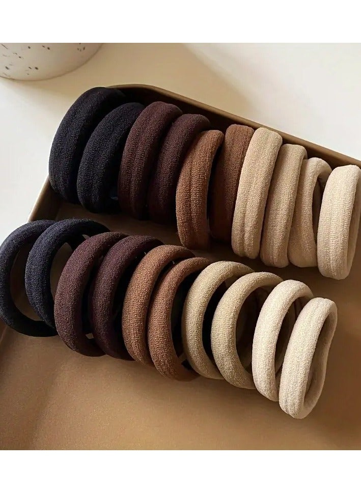 Ucanbe 50pcs Solid Color Elastic Hair Ring Anti-slip Ponytail Rope Fashion T-head Rope Women's Hair Accessories Suitable for Daily Use and Holiday Gifts - Image 5