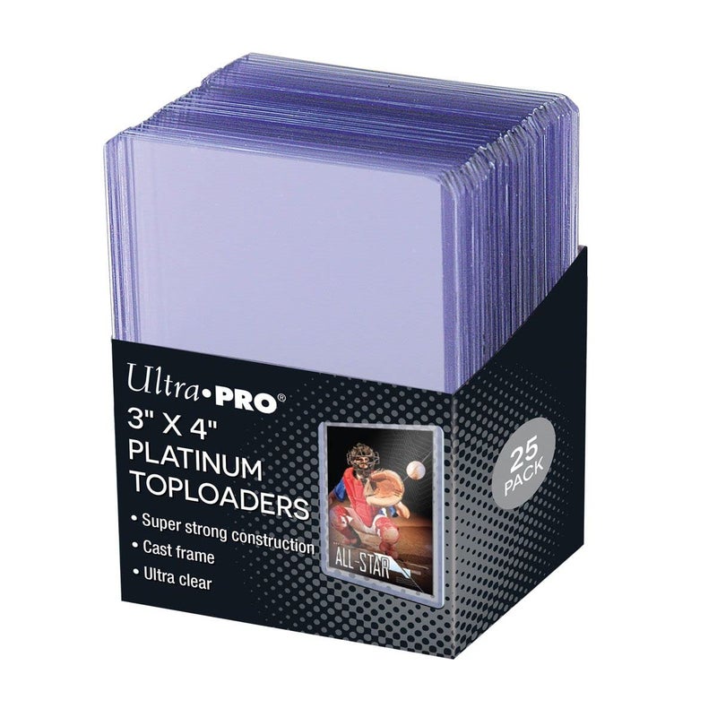 Ultra Pro 3 X 4 Ultra Clear Platinum Toploader 25ct for Pokemon MTG Baseball Basketball Football and Other Trading Deck Cards or Board Games Card Storage
