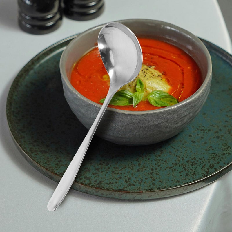 304 Stainless Steel Soup Ladle Long Handle Asian Serving Spoon for Cooking Noodles Ramen - Image 5