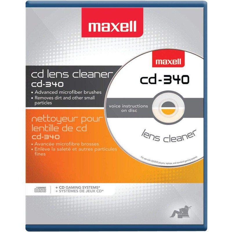 Maxell CD Laser Lens Cleaner Disc with Microfiber Brushes and Instructions from Maxell - Image 1