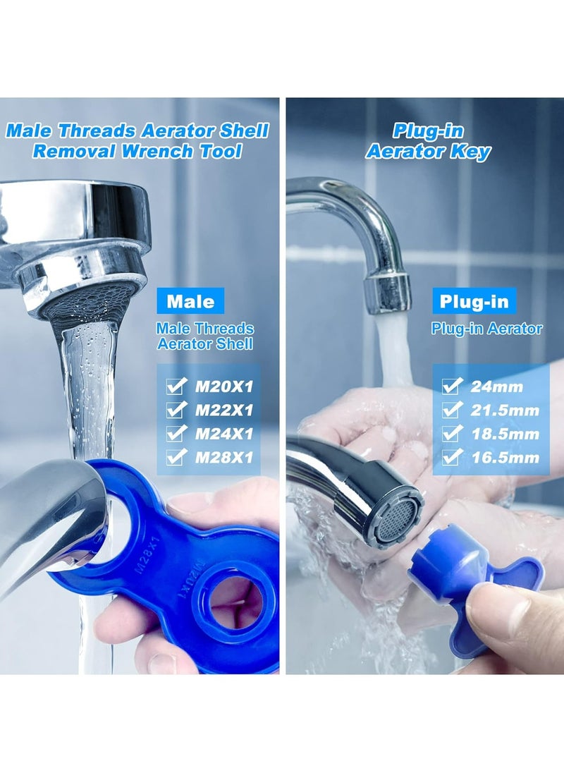 Oasisgalore 4-Size Faucet Aerator Removal Wrench Set with Shell Tool, Replacement Aerators for M 16.5, 18.5, 21.5, 24 mm Taps  - Image 5