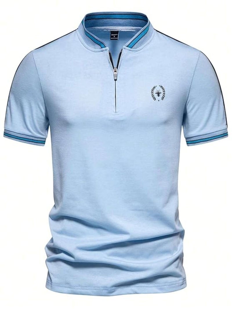 Lymio Polo T Shirt for Men || Men Casual T-Shirt || Polo Available in Combo Pack of 2 (Polo-32-33-Chiku-SkyBlue-2XL) - Image 3