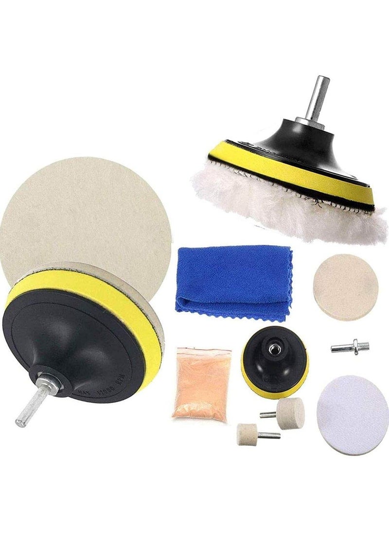 DIY Crafts Diy Crafts 12277 12048 Cerium Oxide Powder/treo 0.95 / 2.5 Microns Drill Buffing Felt Pads Kit, 4", Multicolor, Pack of 8  - Image 1