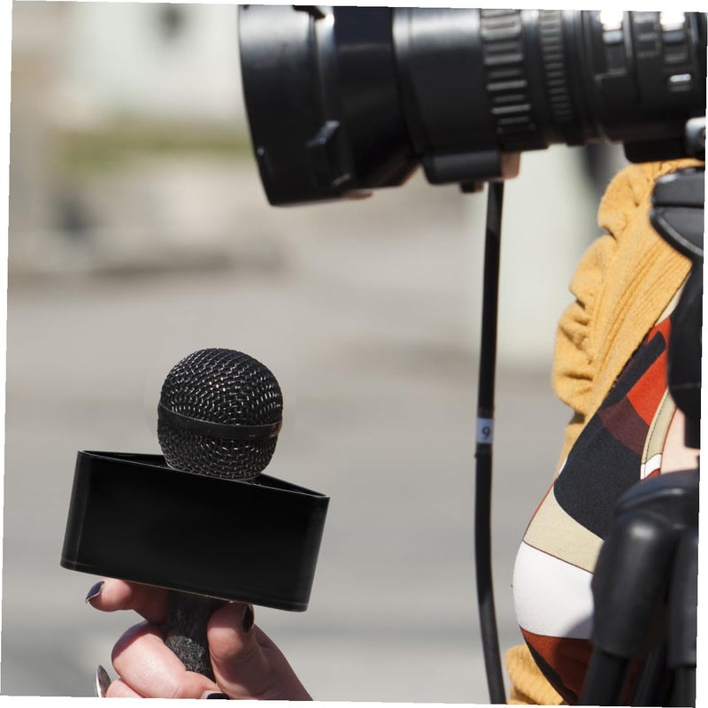 2pcs Lightweight Microphone Flags with Logo for Interview Station and Boom Arm Black - Image 5