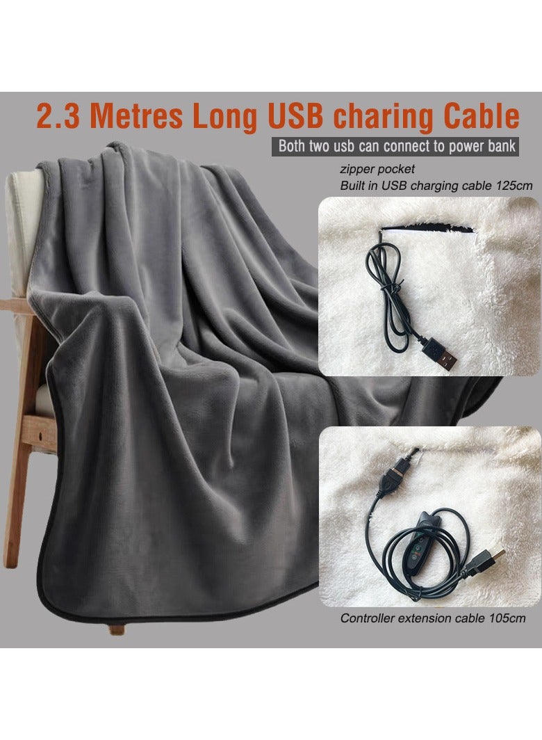 Thermal Blanket - Soft Flannel with USB heating Indoor Winter must-have accessory for bed  sofa  balcony chair garden Ideal as a Gift - Image 4