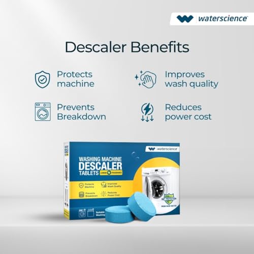 WaterScience Quick Action Washing Machine Cleaning Tablets (Pack of 12) | Hard Water Descaler for Washing Machine, Drum Cleaner for Front and Top Load Washing Machines | Applicable for All Brands - Image 3