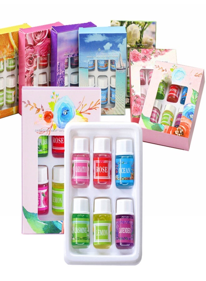 مجموعة زيوت عطرية طبيعية نقية قابلة للذوبان في الماء، 3 مل، 6 قطع، زيوت عطرية طبيعية نقية للعلاج بالروائح، مناسبة لأجهزة ترطيب الهواء. - Image 5