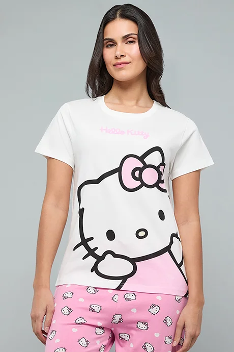 R&B Hello Kitty Print Pyjama Set