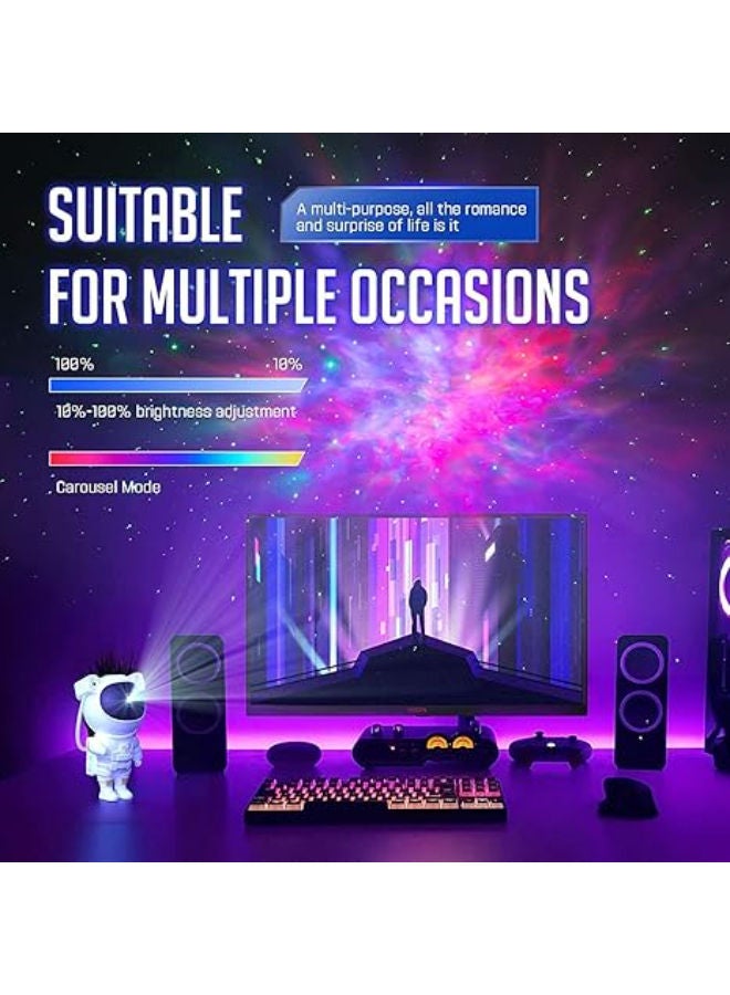 Astronaut Space Projector, Starry Nebula Ceiling LED Lamp with Timer and Remote - Image 4