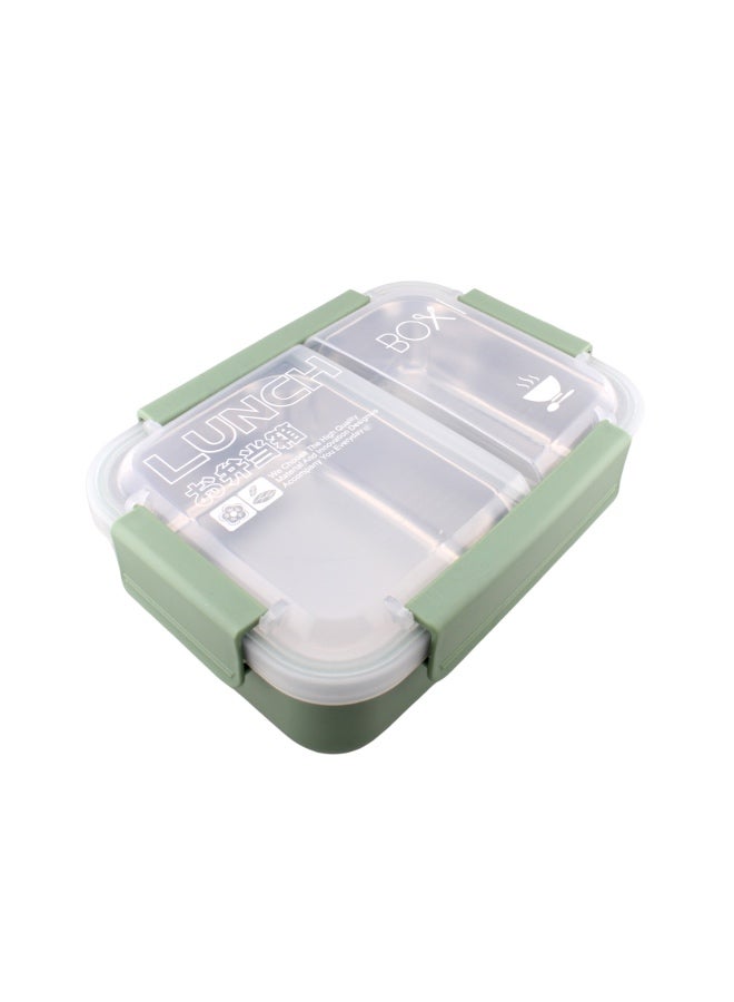 Brain Giggles BrainGiggles Stainless Steel 2 Compartments Lunch Box with Removable Inner Tray Insulated Leak Proof Lunch Box for Kids Adults - Green - Image 1