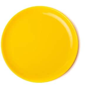 Everbuy Polypropylene Microwave Safe Break Resistant Dinner Plates (Set of -3, Yellow) - Image 4