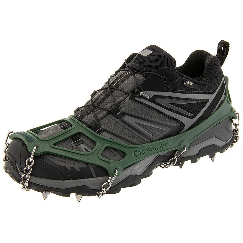 Kahtoola MICROspikes Footwear Traction for Winter Trail Hiking Ice Mountaineering Forest Green Medium