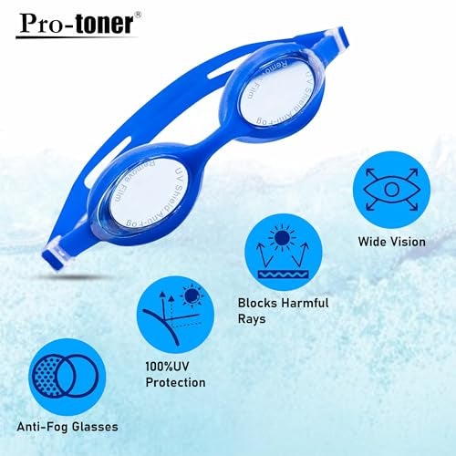 Protoner Swimming Set Combo with Goggles, Cap, Nose & Ear Plugs (Blue Grey) - Image 4