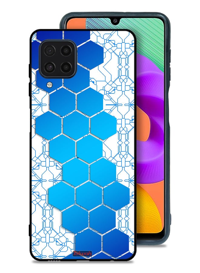 Tolwak Samsung Galaxy M22 Protective Case Cover Honeycomb Hexagon Icon Networks - Image 1