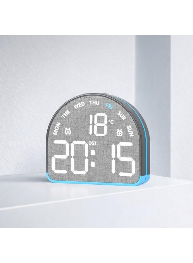Fashion Design Smart Digital Alarm Clock - LED illuminated display, dual alarms, temperature scale, weekday and daylight saving time display, perfect for office and bedroom. - Image 1