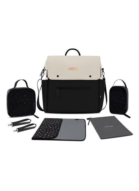 NIXE Multifunctional Diaper Nappy Bag with Changing Mat|Water-Resistant Travel Backpack|Wet Dry Bag, Organizer Pouches|Trolley Sleeve|Insulated Pockets|Multi-Carry Unisex Diaper Messenger Bag