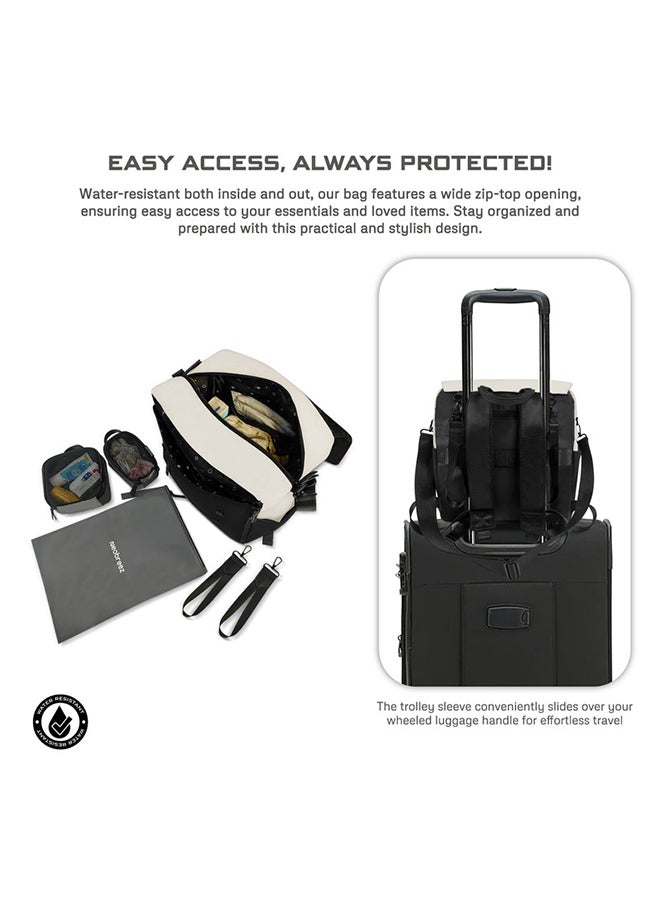 NIXE Multifunctional Diaper Nappy Bag with Changing Mat|Water-Resistant Travel Backpack|Wet Dry Bag, Organizer Pouches|Trolley Sleeve|Insulated Pockets|Multi-Carry Unisex Diaper Messenger Bag