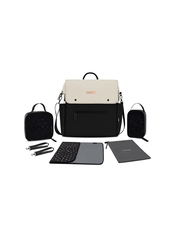 neobreez NIXE Baby Diaper Nappy Changing Bag with Changing Mat|Water-Resistant Travel Backpack|Wet Dry Bag,  Organizer Pouches|Trolley Sleeve|Insulated Pockets|Multi-Carry Unisex Diaper Messenger Mom Bag - Image 1