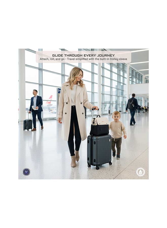 neobreez NIXE Baby Diaper Nappy Changing Bag with Changing Mat|Water-Resistant Travel Backpack|Wet Dry Bag,  Organizer Pouches|Trolley Sleeve|Insulated Pockets|Multi-Carry Unisex Diaper Messenger Mom Bag - Image 3