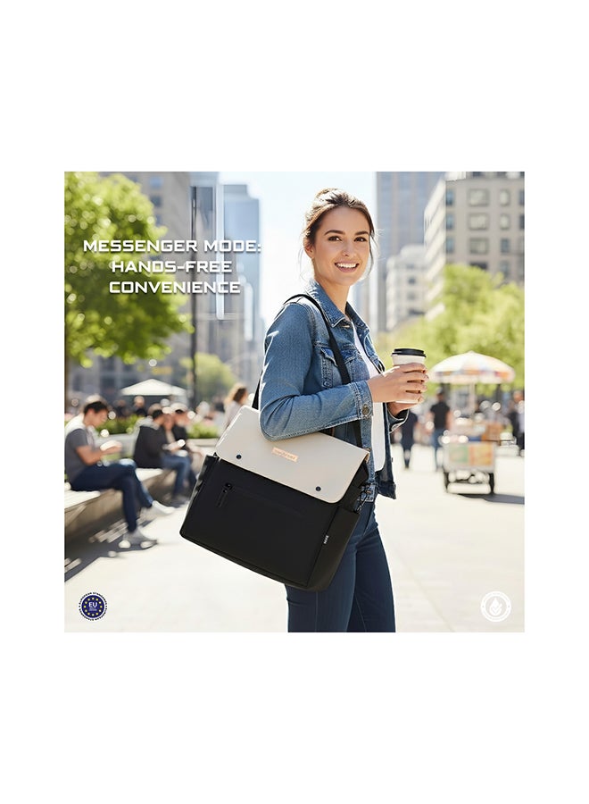 neobreez NIXE Baby Diaper Nappy Changing Bag with Changing Mat|Water-Resistant Travel Backpack|Wet Dry Bag,  Organizer Pouches|Trolley Sleeve|Insulated Pockets|Multi-Carry Unisex Diaper Messenger Mom Bag - Image 5