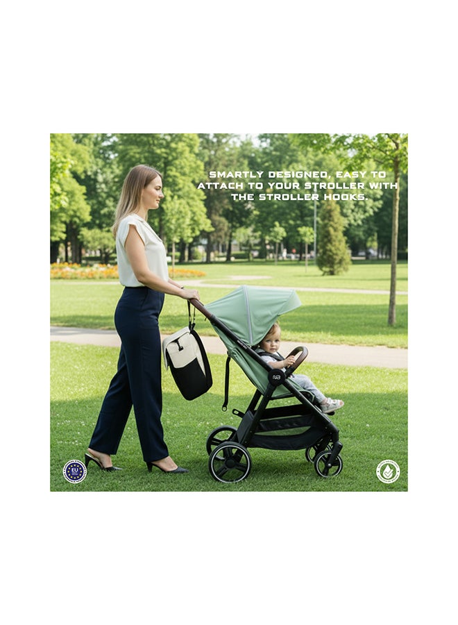 neobreez NIXE Baby Diaper Nappy Changing Bag with Changing Mat|Water-Resistant Travel Backpack|Wet Dry Bag,  Organizer Pouches|Trolley Sleeve|Insulated Pockets|Multi-Carry Unisex Diaper Messenger Mom Bag - Image 4