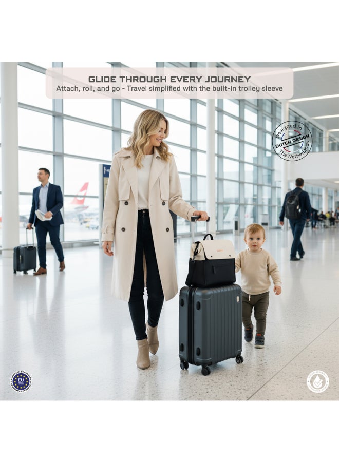 neobreez NIXE Baby Diaper Nappy Changing Bag with Changing Mat|Water-Resistant Travel Backpack|Wet Dry Bag,  Organizer Pouches|Trolley Sleeve|Insulated Pockets|Multi-Carry Unisex Diaper Messenger Mom Bag - Image 3