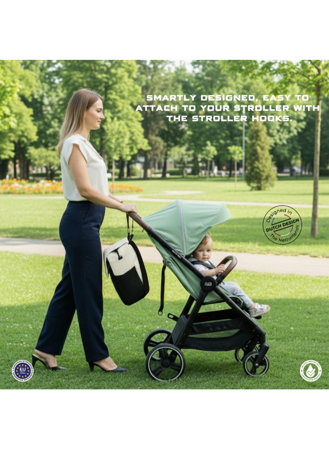 neobreez NIXE Baby Diaper Nappy Changing Bag with Changing Mat|Water-Resistant Travel Backpack|Wet Dry Bag,  Organizer Pouches|Trolley Sleeve|Insulated Pockets|Multi-Carry Unisex Diaper Messenger Mom Bag - Image 4