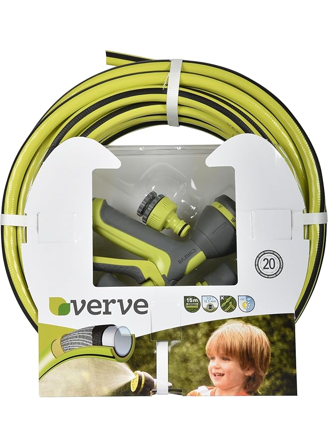 فيرف مجموعة خرطوم خرطوم بادئ بطول 15000 ملم باللون الأخضر