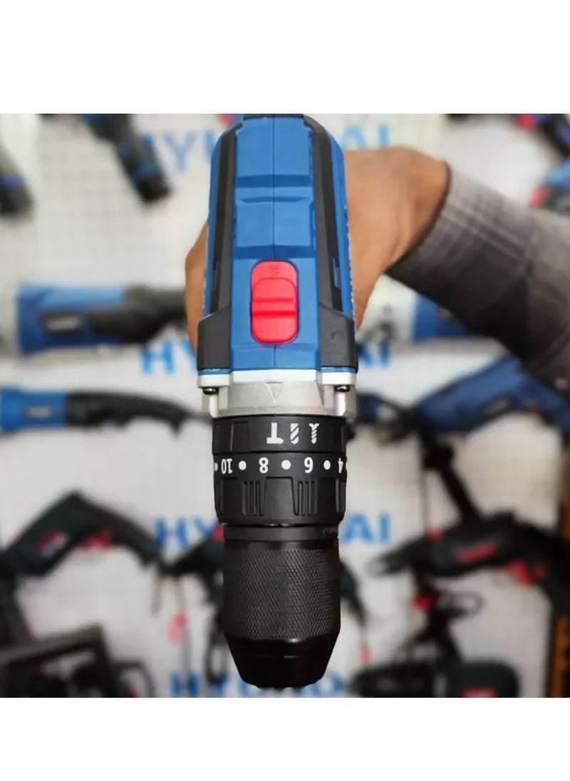 HYUNDAI HYUNDAI HP 416 Cordless Drill 16.8V, 2 Ah Lithium-Ion Battery, 0-1500 RPM, 32 Nm Torque, 10 mm Keyless Chuck, LED Light  - Image 3