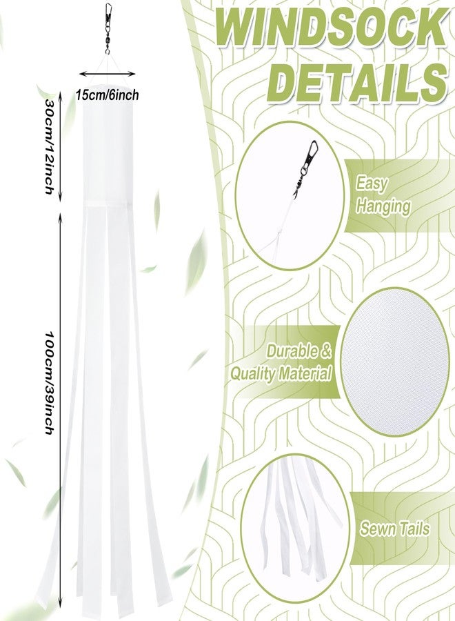 ماكاري مجموعة أدوات تلوين جوارب الرياح الخاصة بك لعيد الفصح والربيع، جوارب رياح بيضاء متينة للتعليق في الهواء الطلق، زينة صيفية للمخيمات والحدائق (4 قطع) - Image 2