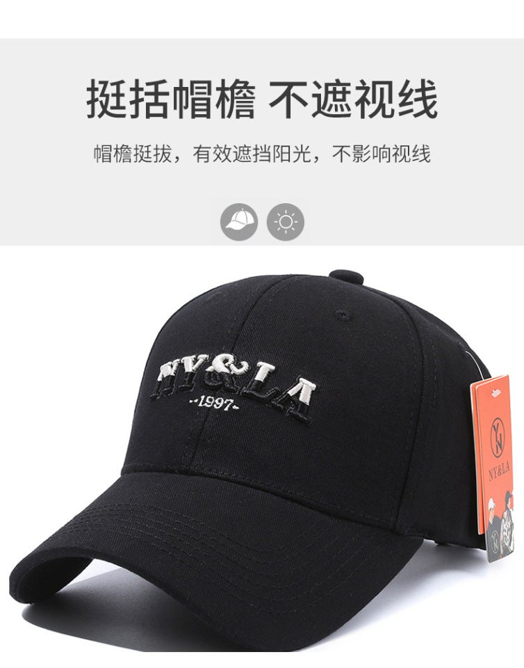 Letter Cap Unisex Fashion Sun Protection Soft Top Baseball Hat Cotton - Image 3