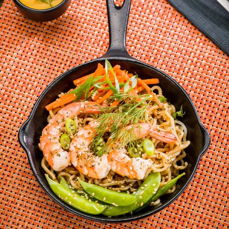 Restaurantware Voga 12 Ounce Cast Iron Serving Dishes 6 Serving Skillets With Handle  ShatterResistant With Hanging Hole Black Faux Cast Iron Melamine Serving Dishes For Entrees Or Desserts - Image 3