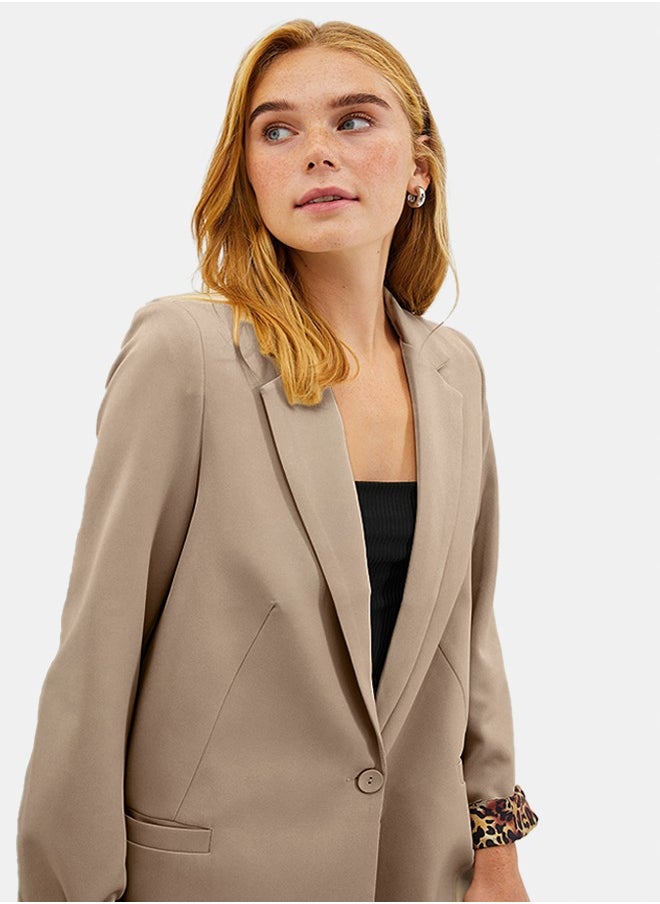 trendyol Blazer - Beige - Regular fit  - Image 3