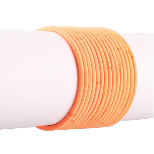 Coobbar 100pcs Women Elastic Hair Ties Band Ropes Ring Ponytail Holder (Red) - Image 4