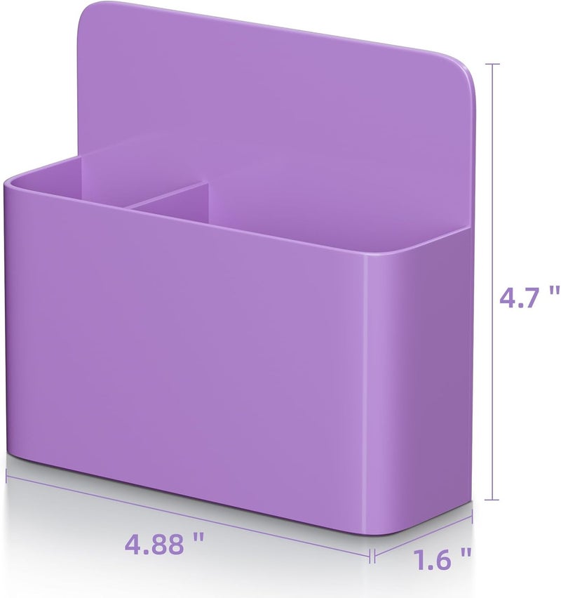 Marbrasse Mabrasse 2p Magnetic Dry Erase Marker Holder,Pen and Eraser Holder for Whiteboard, Magnet Pencil Cup Utility Storage Organizer for Office, Refrigerator, Locker and Metal Cabinets（Purple) - Image 3