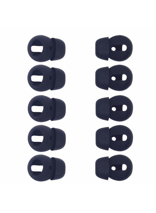 Yutoner 5 Pairs Anti-Slip Silicone Earbuds Cover Compatible with Apple AirPods 2 & AirPods or EarPods-【Not Fit in The Charging Case】(Black) - Image 2