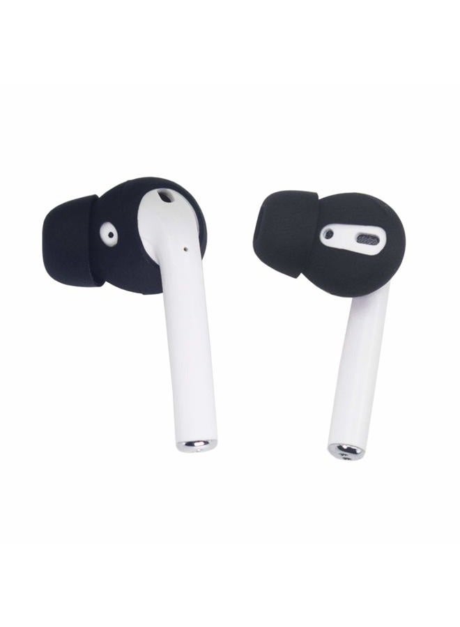 Yutoner 5 Pairs Anti-Slip Silicone Earbuds Cover Compatible with Apple AirPods 2 & AirPods or EarPods-【Not Fit in The Charging Case】(Black) - Image 1