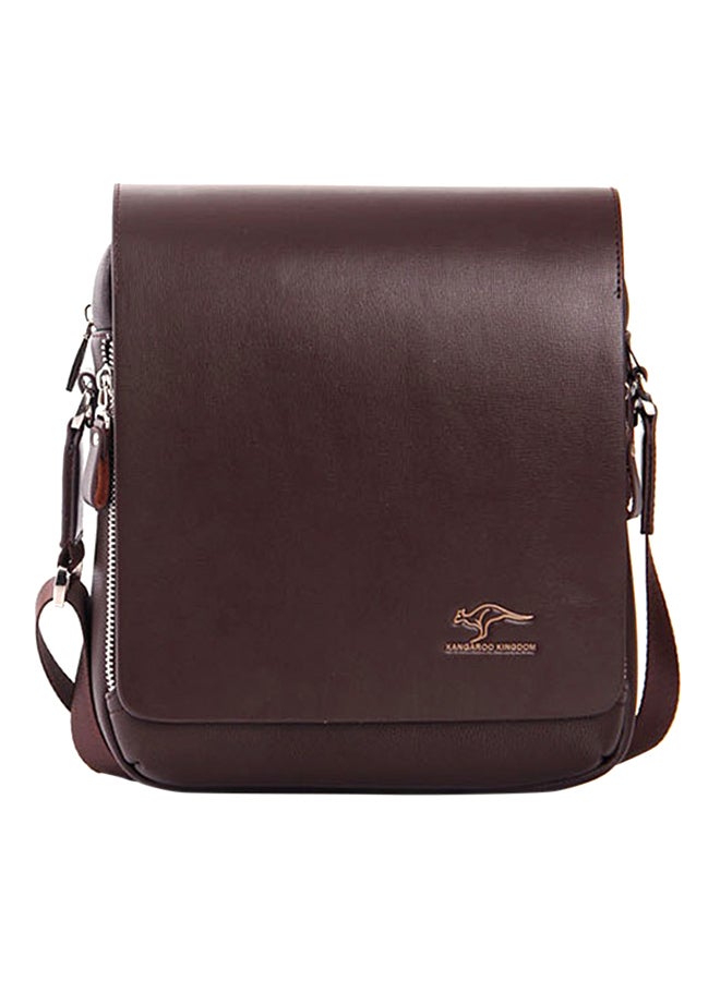 KANGAROO KINGDOM Leather Messenger Bag Brown - Image 1