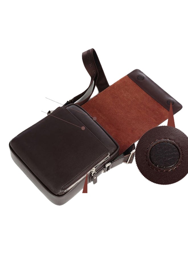 KANGAROO KINGDOM Leather Messenger Bag Brown - Image 4
