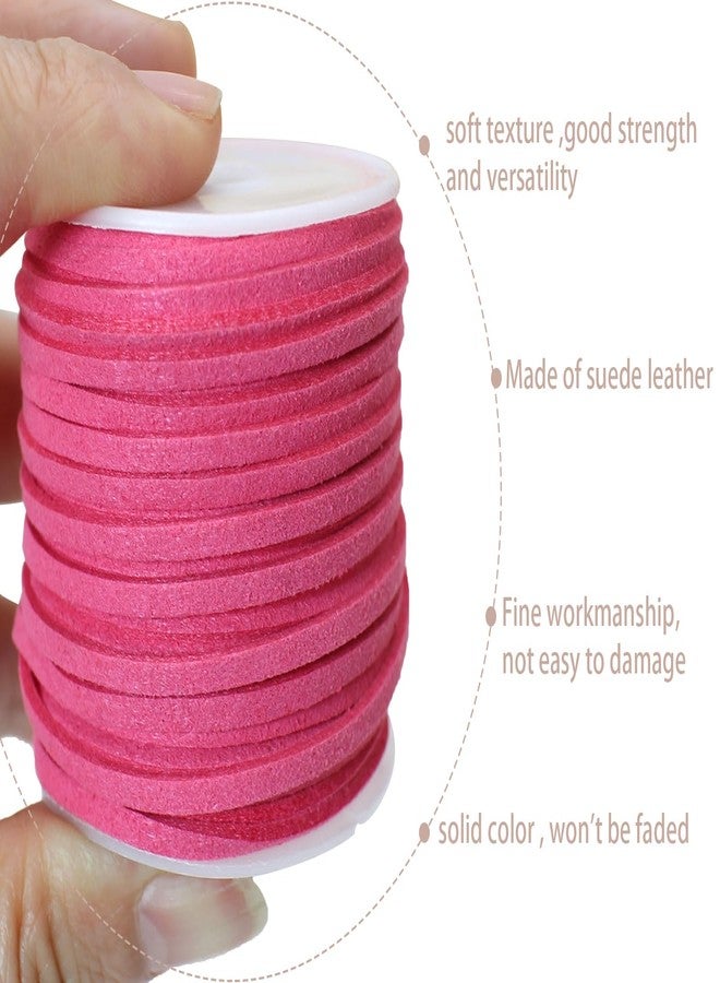 PAMIR TONG Faux Suede Cord String for Jewelry Making 2.6mm 12 Spools 110 Yards Colored Assorted Flat Leather Cord DIY Crafts String for Necklace-Dream Catcher Supplies-Hat- Walking Stick (PT396) - Image 4