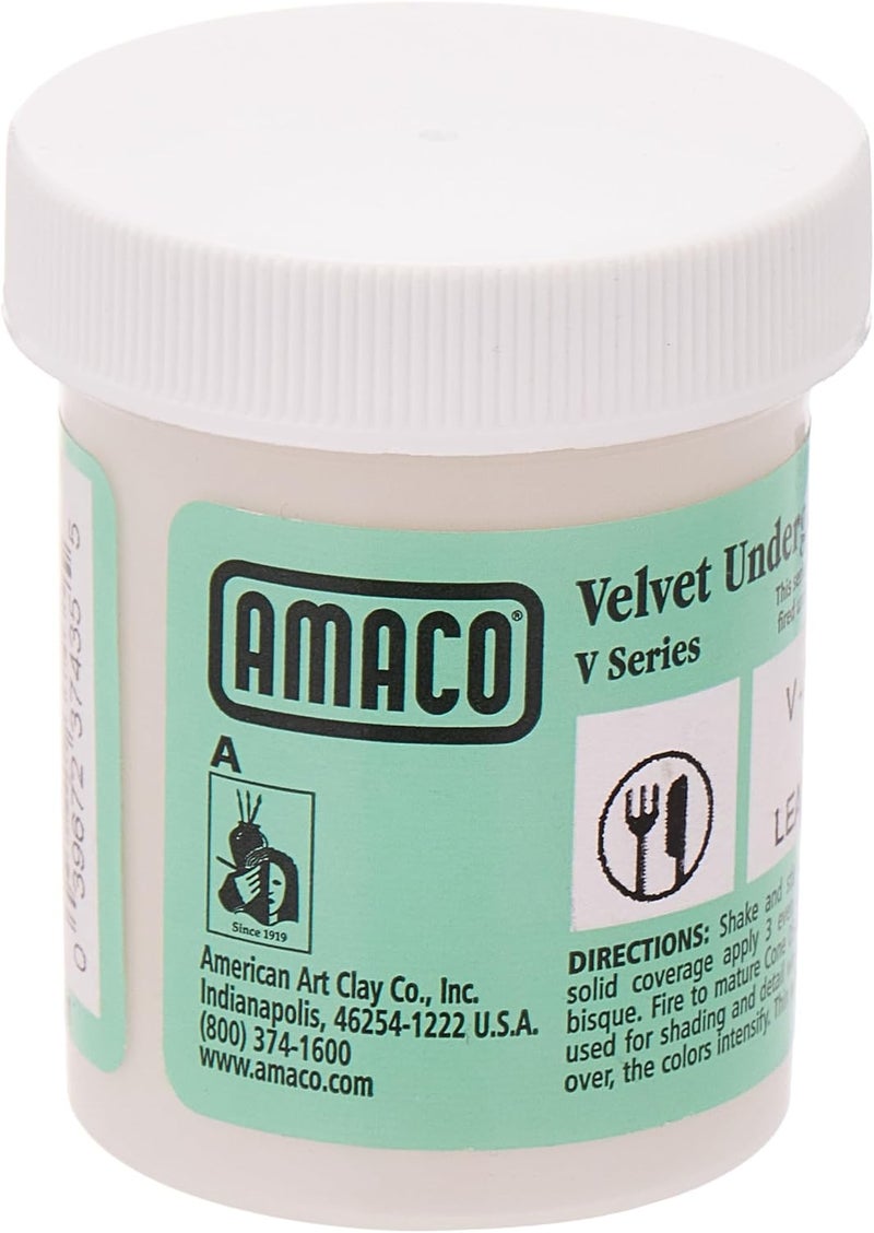 Amaco Velvet Underglaze V-360 White - 2 oz Lead-Free Ceramic Glaze - Image 2