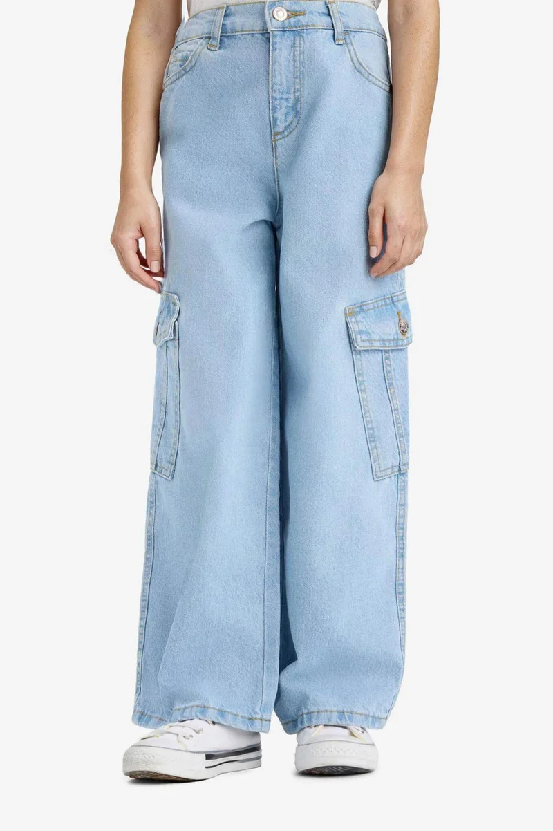DeFacto Girl Cargo Wide Leg Jeans