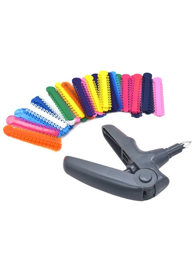 مجموعة قوس تتضمن أداة تثبيت تقويم الأسنان و40 قطعة من أشرطة المطاط الحلقية - Image 3