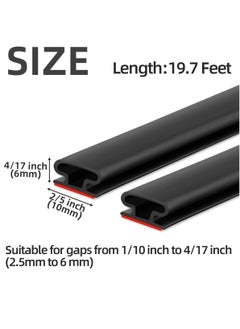 RATSAW 6m Self Adhesive Door Seal Strip Insulation Weather Strip for Window and Door Soundproofing D Shape Weather stripping for Door Frame Gap Blocker  - Image 2