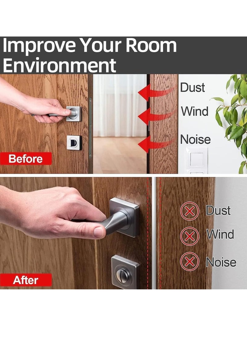 RATSAW - 6m Self Adhesive Door Seal Strip Insulation Weather Strip for Window and Door Soundproofing D Shape Weather stripping for Door Frame Gap Blocker - Image 1