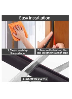 RATSAW 6m Self Adhesive Door Seal Strip Insulation Weather Strip for Window and Door Soundproofing D Shape Weather stripping for Door Frame Gap Blocker  - Image 5
