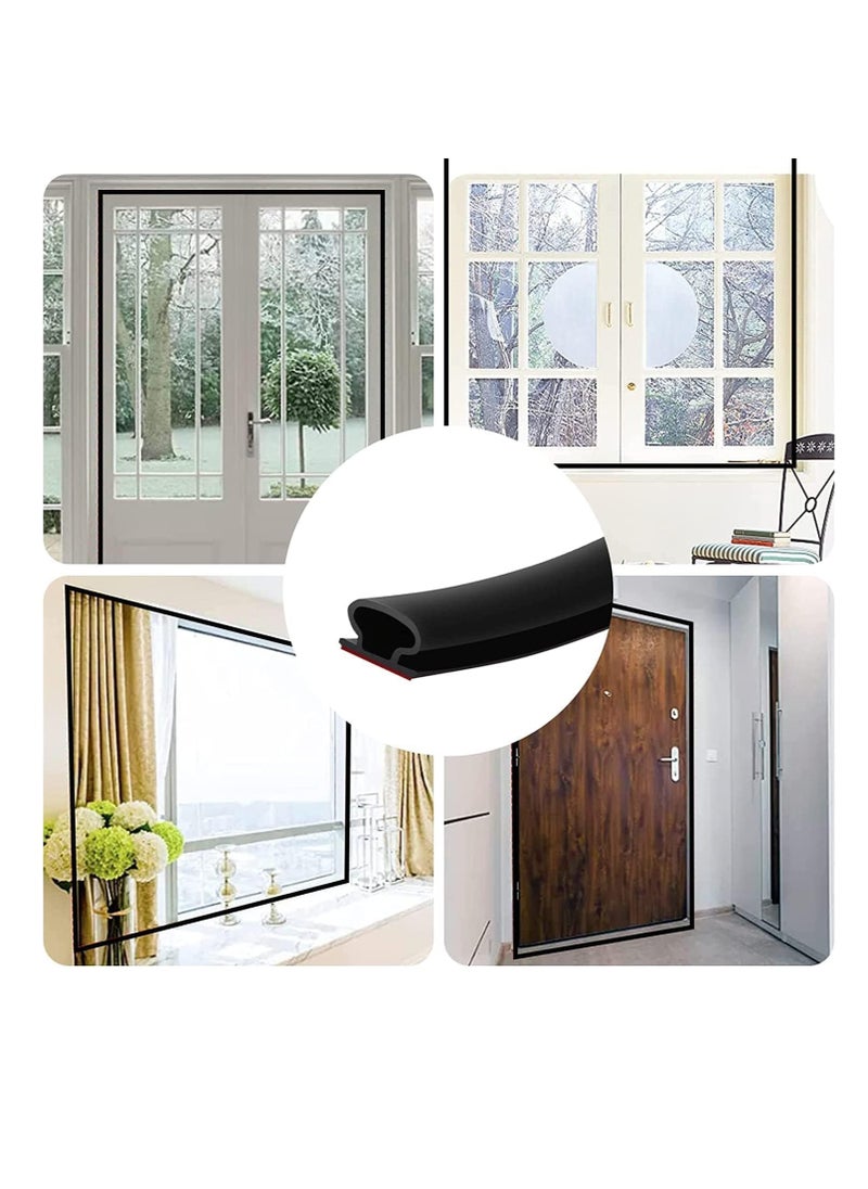 RATSAW - 6m Self Adhesive Door Seal Strip Insulation Weather Strip for Window and Door Soundproofing D Shape Weather stripping for Door Frame Gap Blocker - Image 1