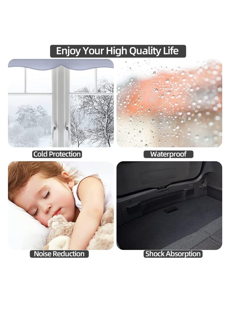 RATSAW - 6m Self Adhesive Door Seal Strip Insulation Weather Strip for Window and Door Soundproofing D Shape Weather stripping for Door Frame Gap Blocker - Image 1